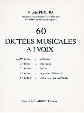 Philiba N. 60 Dictees Musicales A 1 Voix Vol 1