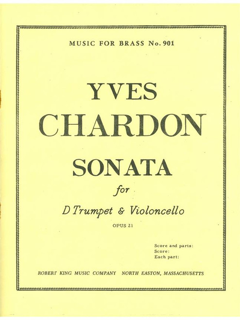 Chardon Y. Sonata OP 21 Trompette et Violoncelle