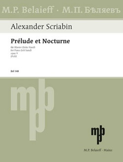 Scriabine A. Prelude et Nocturne OP 9 Piano Main Gauche-1