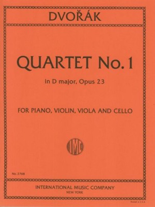 Dvorak A. Piano Quartet D Major OP 23-1 Dvorak A. Piano Quartet D Major OP 23-1