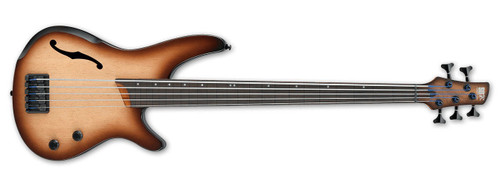 Ibanez Bass Workshop SRH505F-NNF Natural Browned Burst Flat