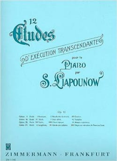 Liapounow 12 Etudes OP 11 Vol 3 Piano