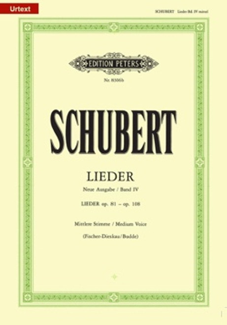 Schubert F. Lieder Vol 4 Voix Moyenne Schubert F. Lieder Vol 4 Voix Moyenne