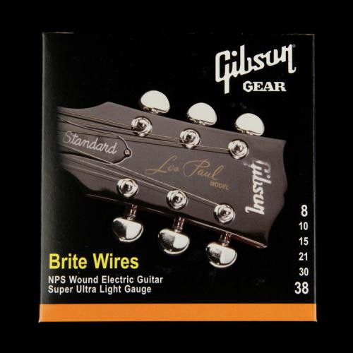 Jeu de Cordes Guitare Electrique Gibson Brite Wires SEG-700SUL 008-038 Jeu de Cordes Guitare Electrique Gibson Brite Wires SEG-700SUL 008-038