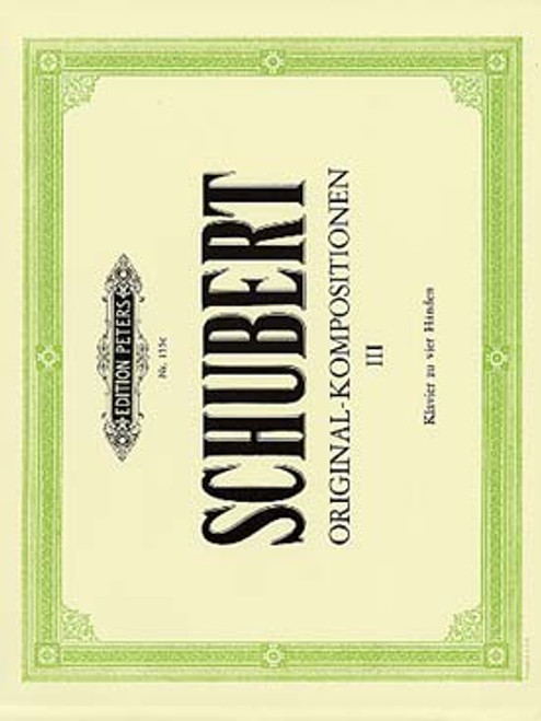 Schubert F. Compositions Originales Vol 3 Piano 4 Mains