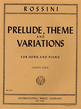 Rossini G.  Prelude, Theme et Variations Cor