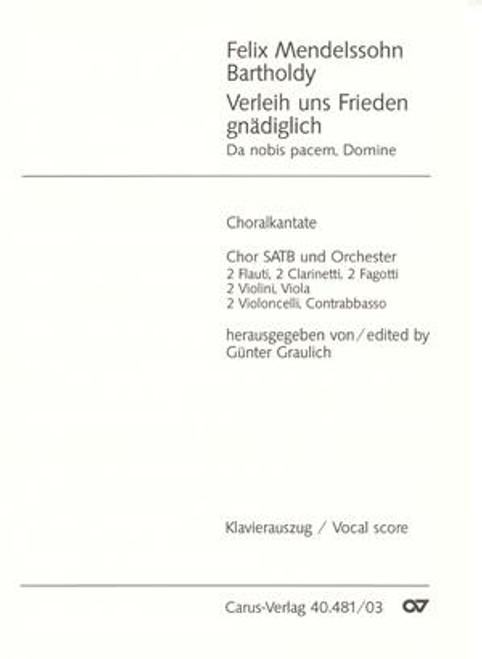 Mendelssohn F. Verleih Uns Frieden Gnadiglich Choeur