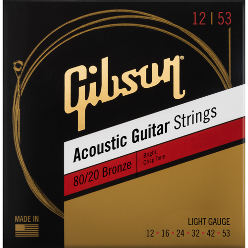 Jeu de Cordes Acoustique Gibson SAG-BRW12 Acoustic Light 12-53