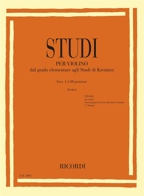 Studi Per Violino - Fasc 1:  1 - 3 Posizione Violon Studi Per Violino - Fasc 1:  1 - 3 Posizione Violon