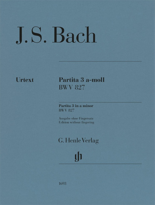 Bach J.s. Partita N°3 la Mineur Bwv 827 Piano