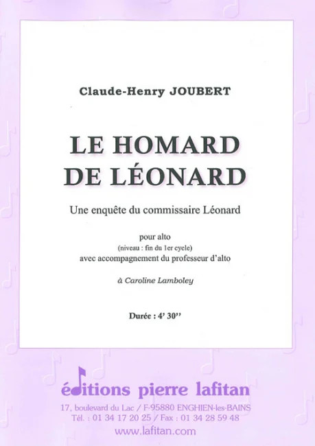Joubert C.H. Le Homard de Léonard Alto Piano