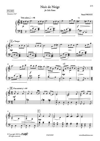 Proust P.  Nuit de Neige Piano