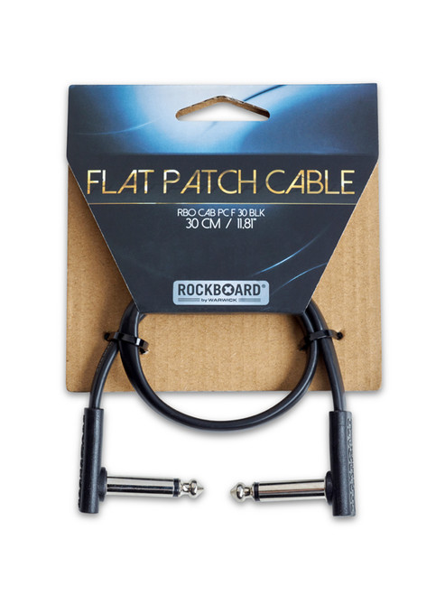 Cordon Jack Rockboard Flat Patch Cable Black 30cm
