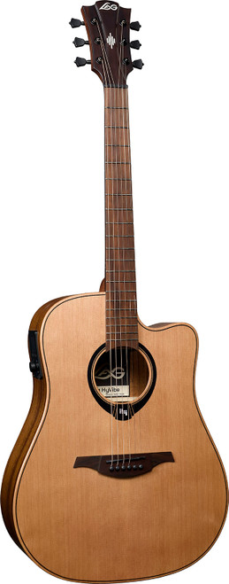 Lag Hyvibe HV10DCE Dreadnought Cutaway Electro