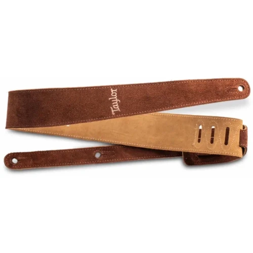 Sangle Taylor 2.5" Embroidered Suede Choc