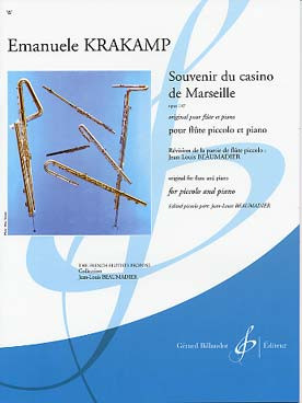 Krakamp E. Souvenir DU Casino de Marseille OP 187 Flute Piccolo