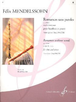 Mendelssohn F. Romances Sans Paroles OP 85/102 Vol 6 Hautbois