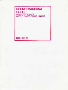 Maderna B. Solo Hautbois Solo