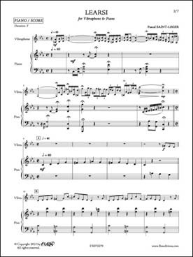 SAINT-LEGER P. Learsi Percussions A Clavier