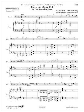 SAINT-SAENS C. Cavatine OP 144 Trombone-1