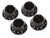 Set de 4 Boutons Gibson PRHK-010 Top Hat Noirs