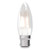 100percent Light UK 4W BC Satin LED Filament Candle Lamp