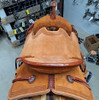 New Jackson Stock Saddle by Fort Worth Saddle Co with 15 inch seat. Handsome rust colored roughout Hermann Oak leather. Gullet size is 8 inch, weight is 28lbs, and skirt is 27 inch. Made in USA. Limited lifetime warranty.

S1443