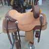 New Cutting Saddle by Fort Worth Saddle Co with 16 inch seat. Hermann Oak leather. Roughout contact points and skirt. Hand tooled rear chassis, cantle, and pommel. Gullet size is 7 inch, weight is 36lbs, and skirt is 28.75 inch. Made in USA. Limited lifetime warranty.

S1487