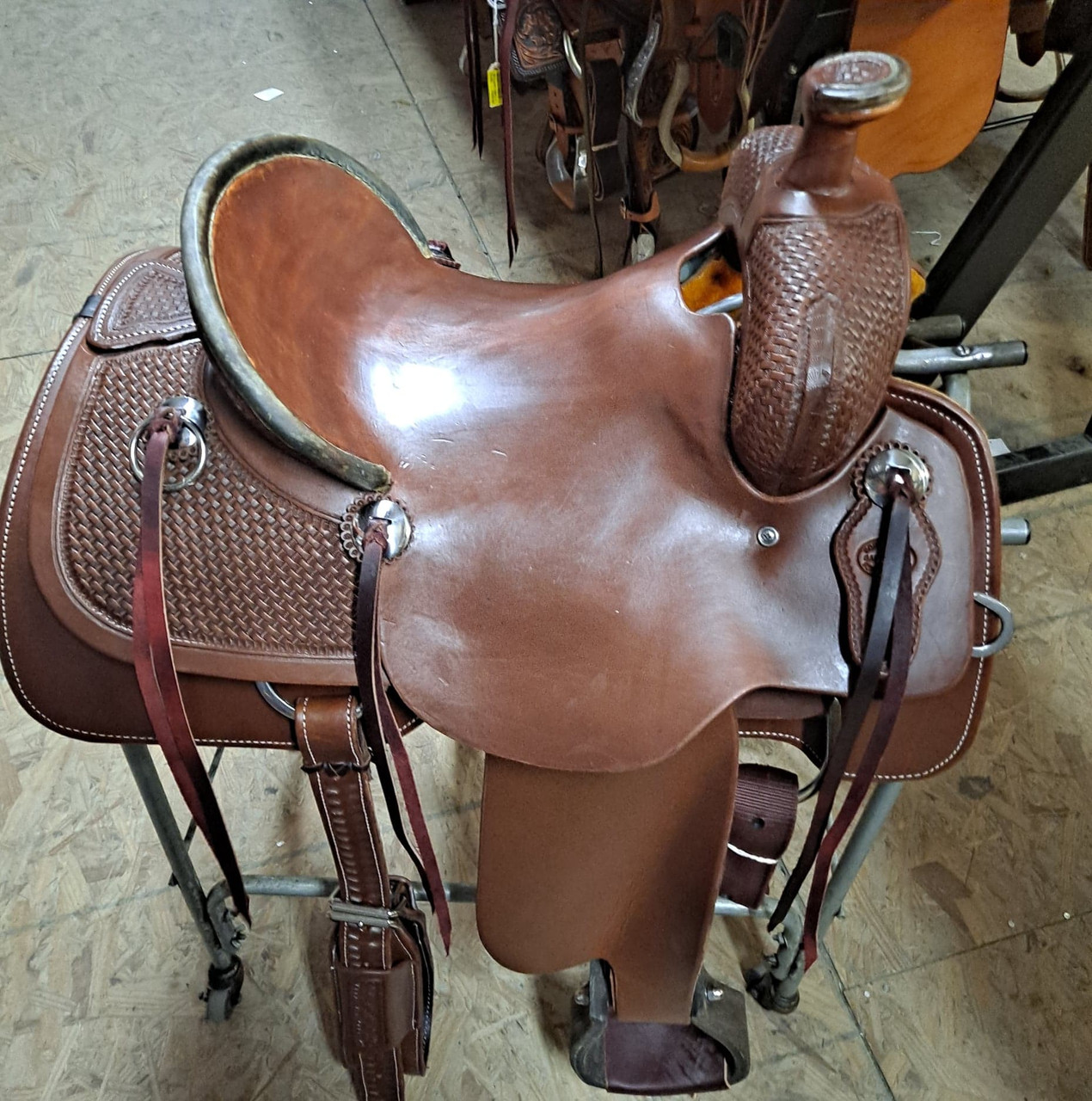 New Ranch Saddle by Fort Worth Saddle Co with 14.5 inch seat. S1619