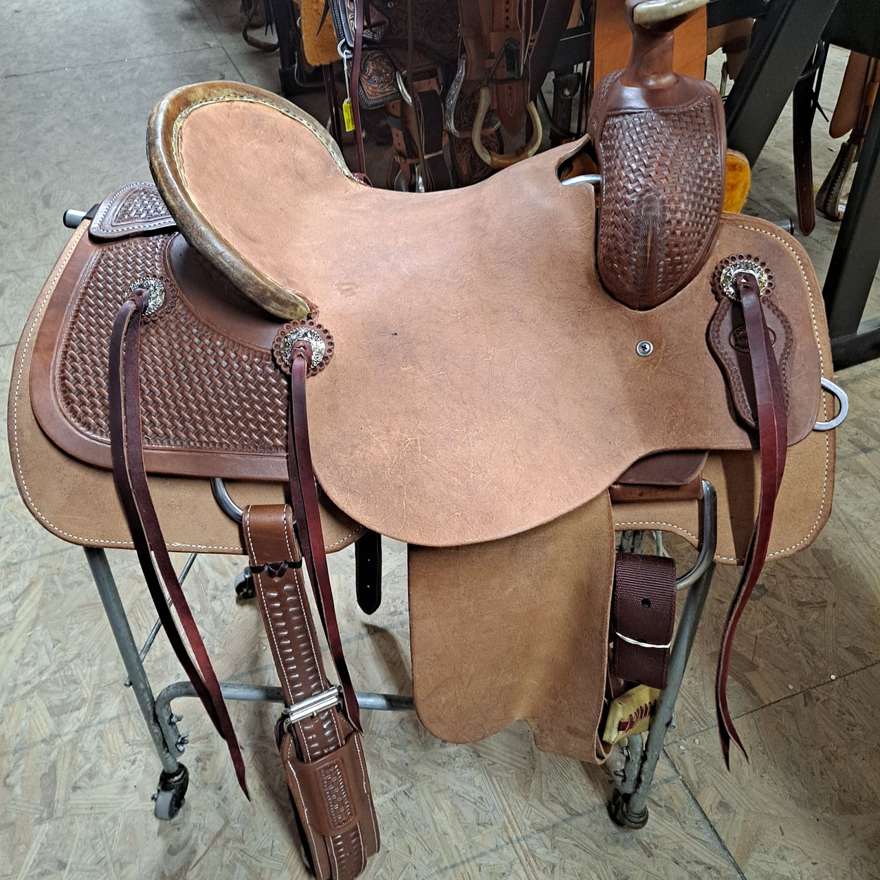 New Ranch Saddle by Fort Worth Saddle Co with 15 inch seat. S1617