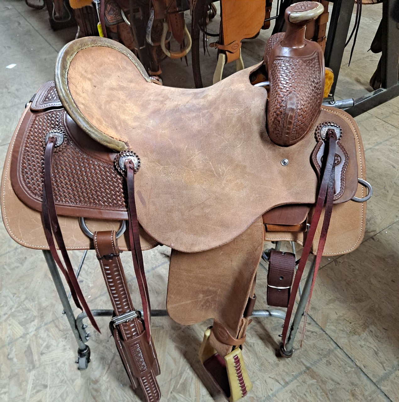 New Ranch Saddle by Fort Worth Saddle Co with 16 inch seat. S1616