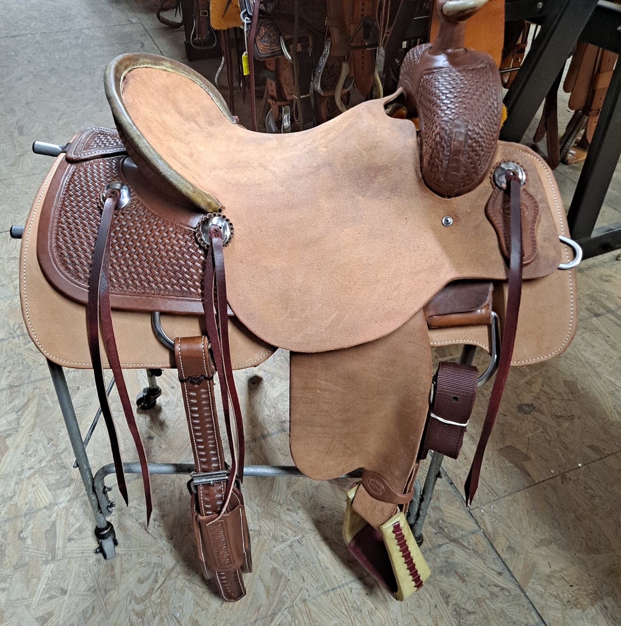 New Ranch Saddle by Fort Worth Saddle Co with 16 inch seat. S1620