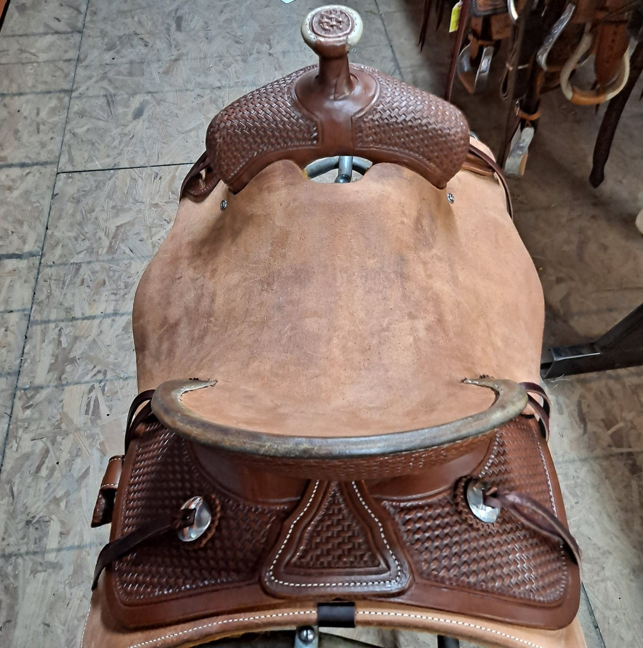 New Ranch Saddle by Fort Worth Saddle Co with 16 inch seat. S1620