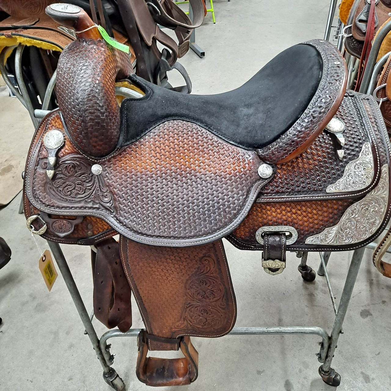 Used Trail or Pleasure Saddle by Circle Y with 15 inch seat. S1694