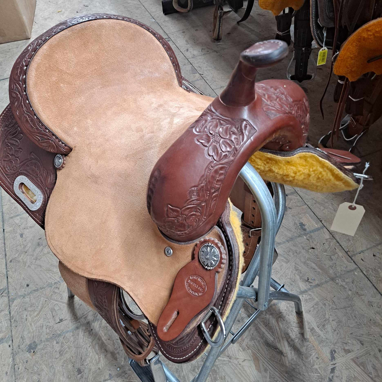 New Ft Worth Competitor Barrel Saddle by Fort Worth Saddle Co with 14 inch seat  S739(SBA140NF049A)