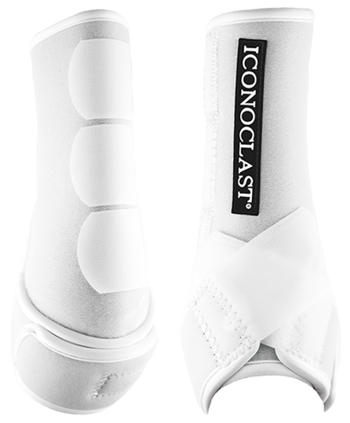 THE ICONOCLAST®  DIFFERENCE

The Iconoclast® Orthopedic Support Boot has absolutely REVOLUTIONIZED equine leg support. Iconoclast® Boots are specifically designed to support and protect the suspensory and sesamoidial regions by providing 360-degree support of the equine leg. Never has this method of support been provided for the equine athlete through a strap on, non-restrictive device.

Our entire line of Iconoclast® Boots were designed by horse trainers and leading veterinarians who were unsatisfied with the performance of every other equine boot in the market place. The equine leg needs support and protection against the daily rigors of extreme physical activities and there has not been a boot that adequately meets both of those demands until now. THAT IS THE ICONOCLAST® DIFFERENCE!

