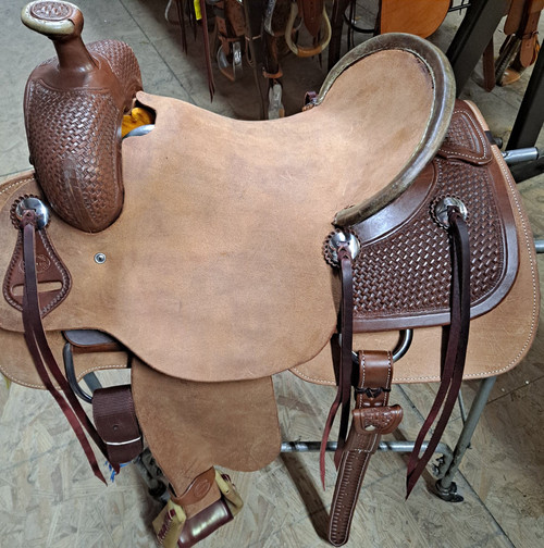 New Ranch Saddle by Fort Worth Saddle Co with 16 inch seat. S1620