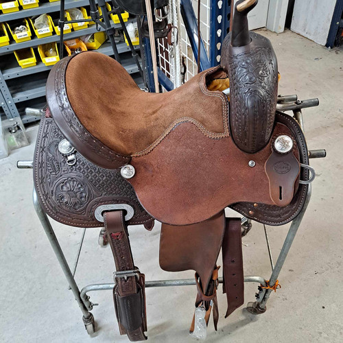 New Ft Worth Competitor Barrel Saddle by Fort Worth Saddle Co with 13.5 inch seat. S1651