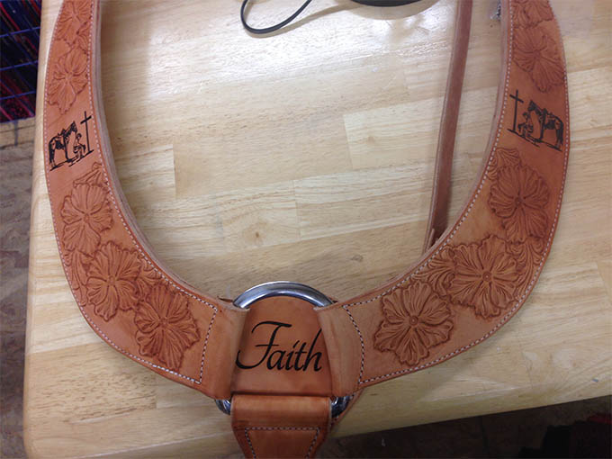 personalized tack breast collar