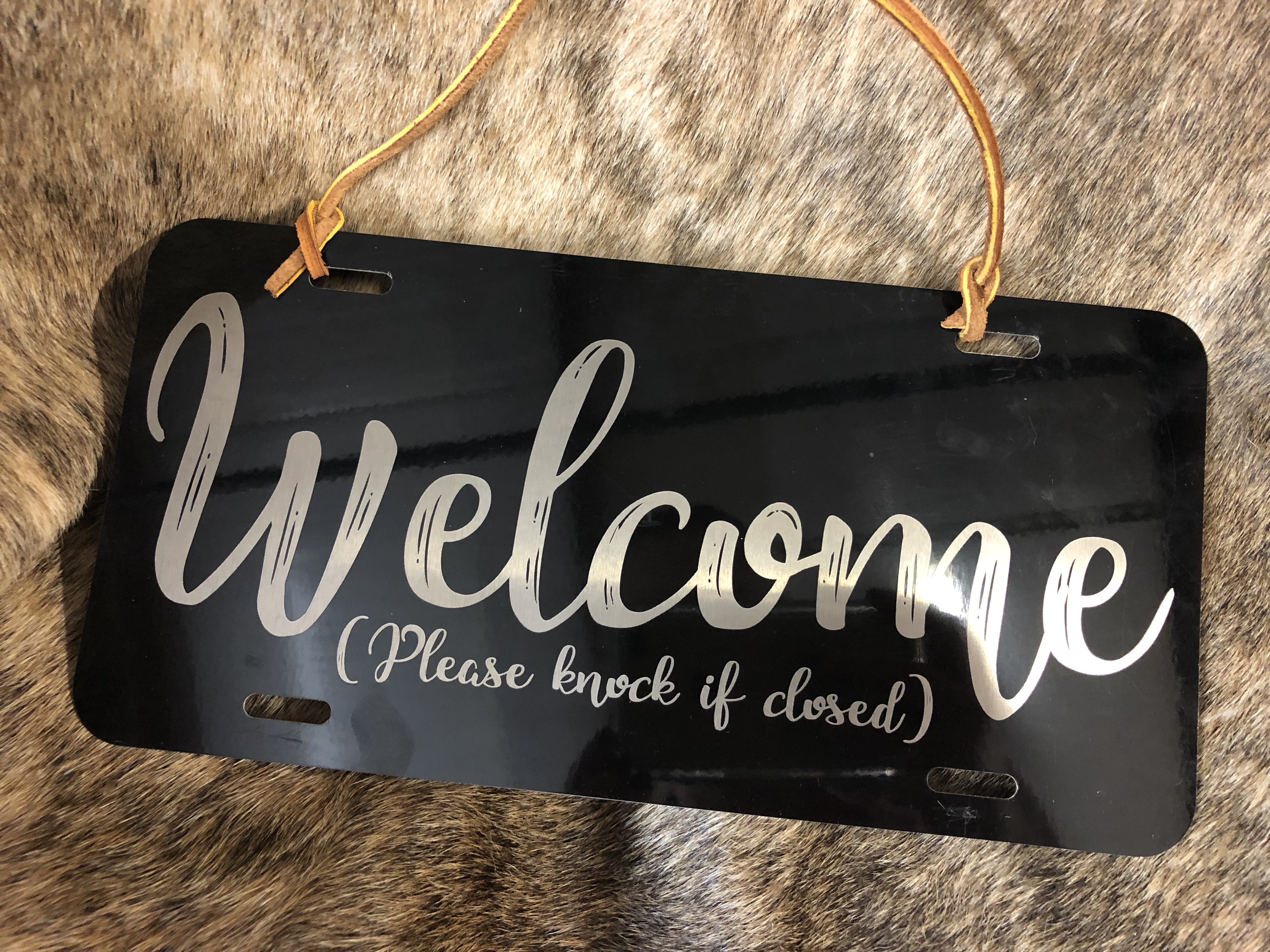 laser engraved welcome sign custom sign