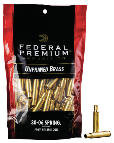 Federal Unprimed Brass 30-06 Spr 50 Pack
