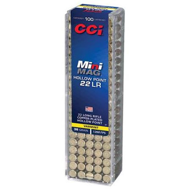 Cci 22lr Mini Mag 40gr Cprn Hv 100 Pk 1235fps