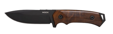 Rock 62 Fixed Blade Black Blade Walnut Engraved