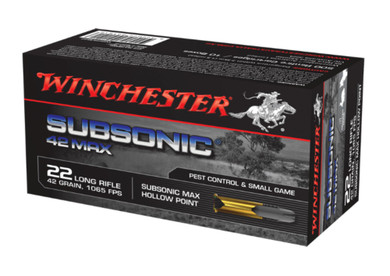 Winchester Subsonic 22lr Max 42gr Hp X50