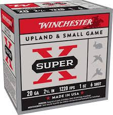 Winchester Super X 20g 6 Shot 2.75in 28gm Hs