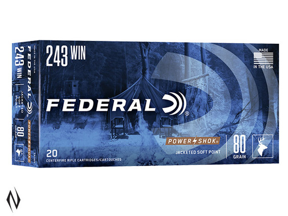 Federal 243 Win 80gr Sp Power-shok X 20