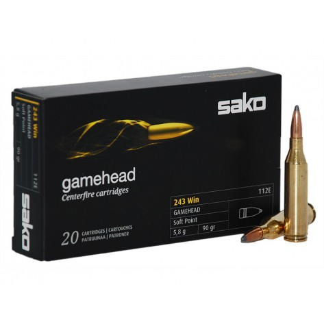 Sako 243win 90gr Gamehead 20pk