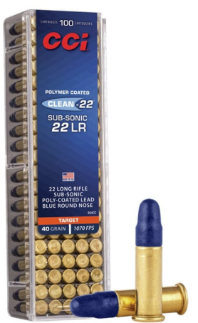 Cci Sub-sonic 22 Long Rifle 40gr Lrn Poly-coated Rimfire Ammo - 100 Rounds