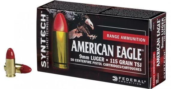 Federal 9mm Luger 115gr Tsj Syntech Jacket American