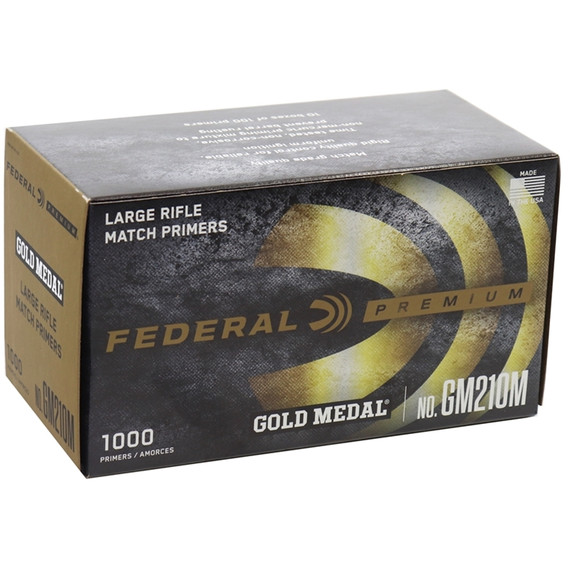 Pack Of Federal Gold Medal No. 210m Large Rifle Match Primers -100 Count Large Rifle